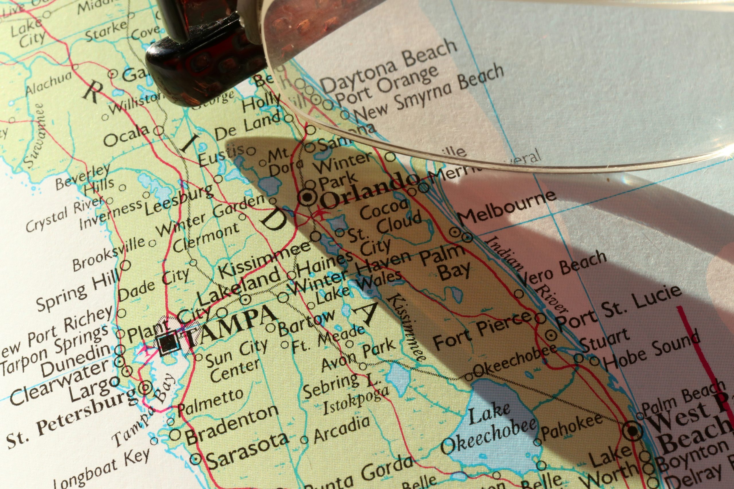 Map of the State of Florida Specifically Tampa Bay