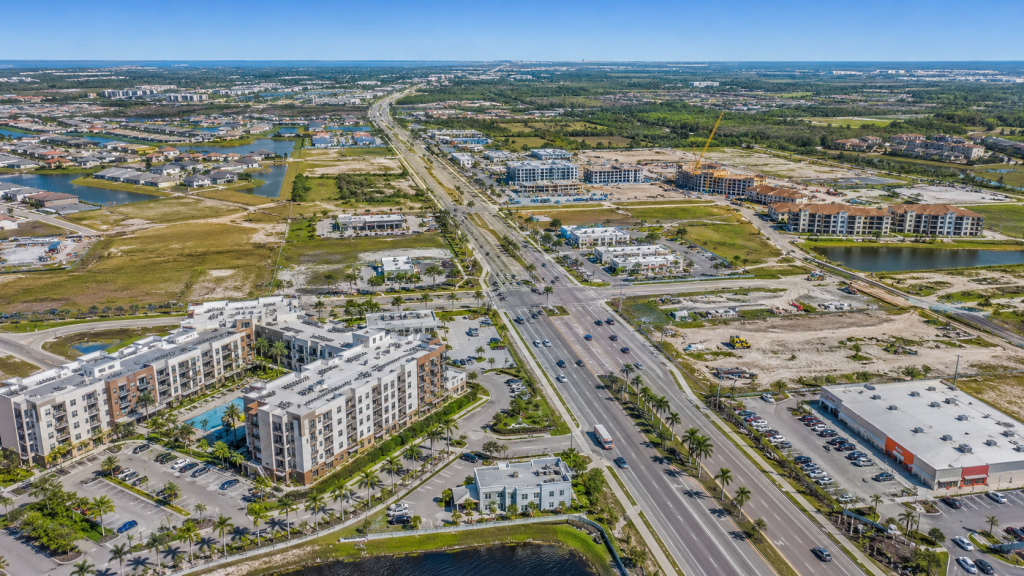 Southwest Florida development corridor showing shrinking land supply and rising values in 2026.