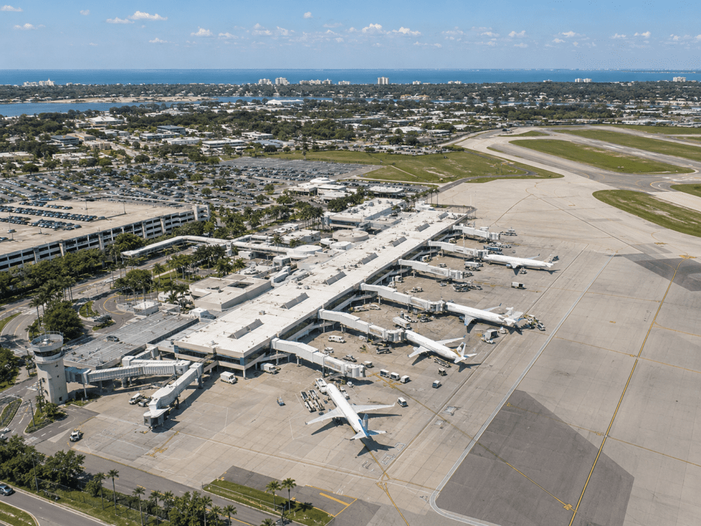 Sarasota-Bradenton International Airport SRQ, which served a record 4.5 million passengers in 2025.