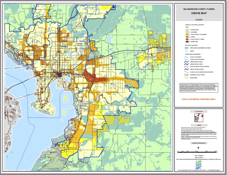 Florida county future land use map showing development designations that affect land value.
