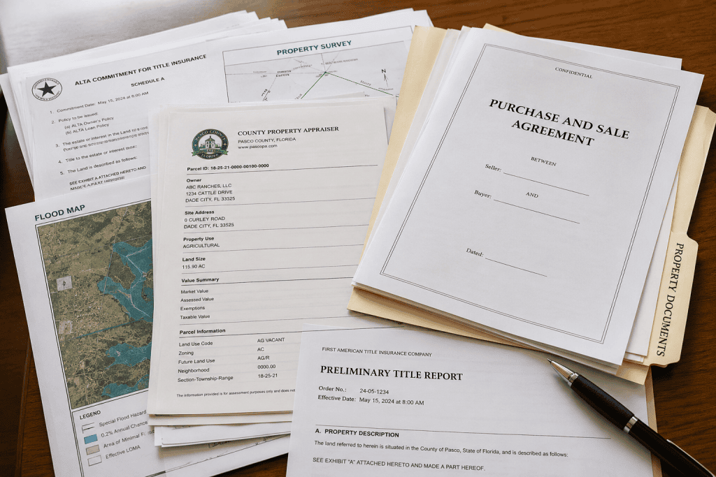 Property Documents for a Florida property.