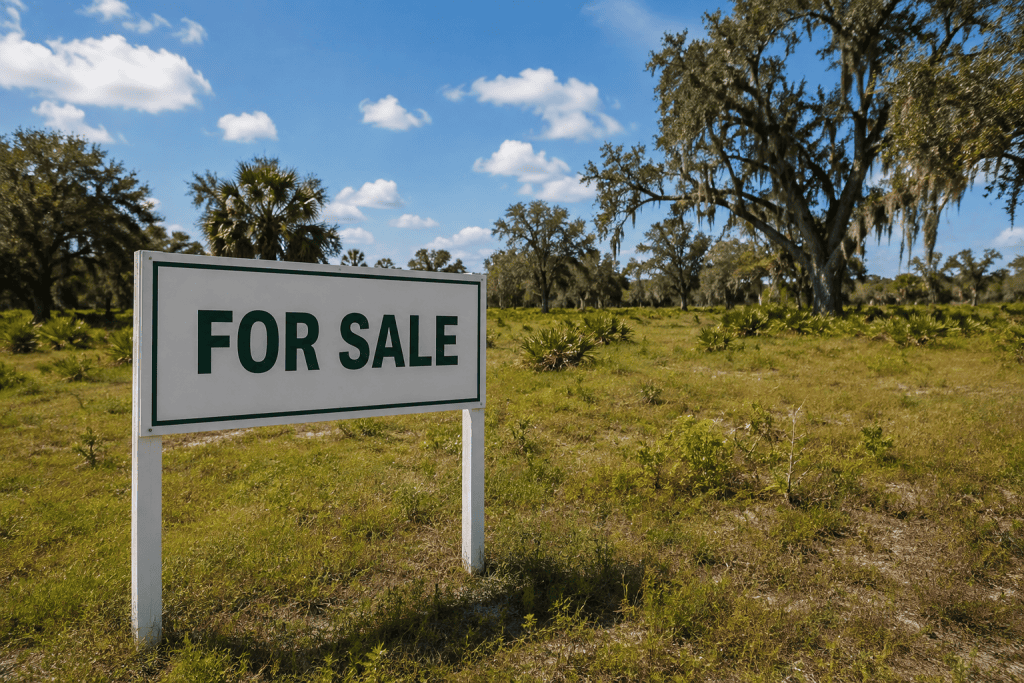 Florida landowner determining how much their land is worth before a sale.