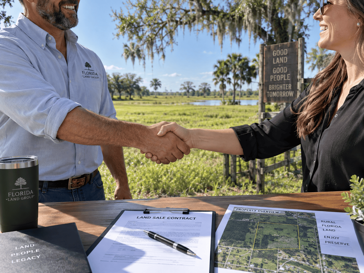 Seller financing agreement for a Florida land sale between owner and buyer.